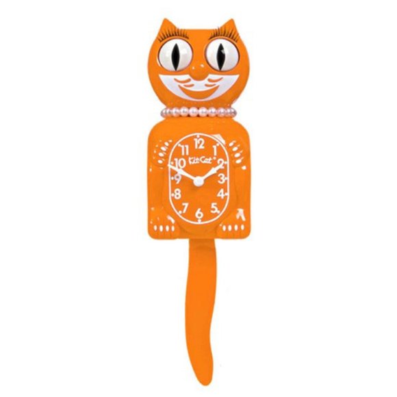 Festival Orange Lady Kit Kat Cat Klock Clock - Picture 1 of 2
